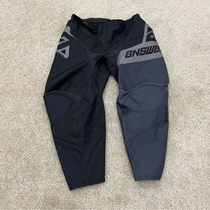 Answer Racing Dirt Bike Pants Boys Charcoal/Black Size Y28 Outdoor Active